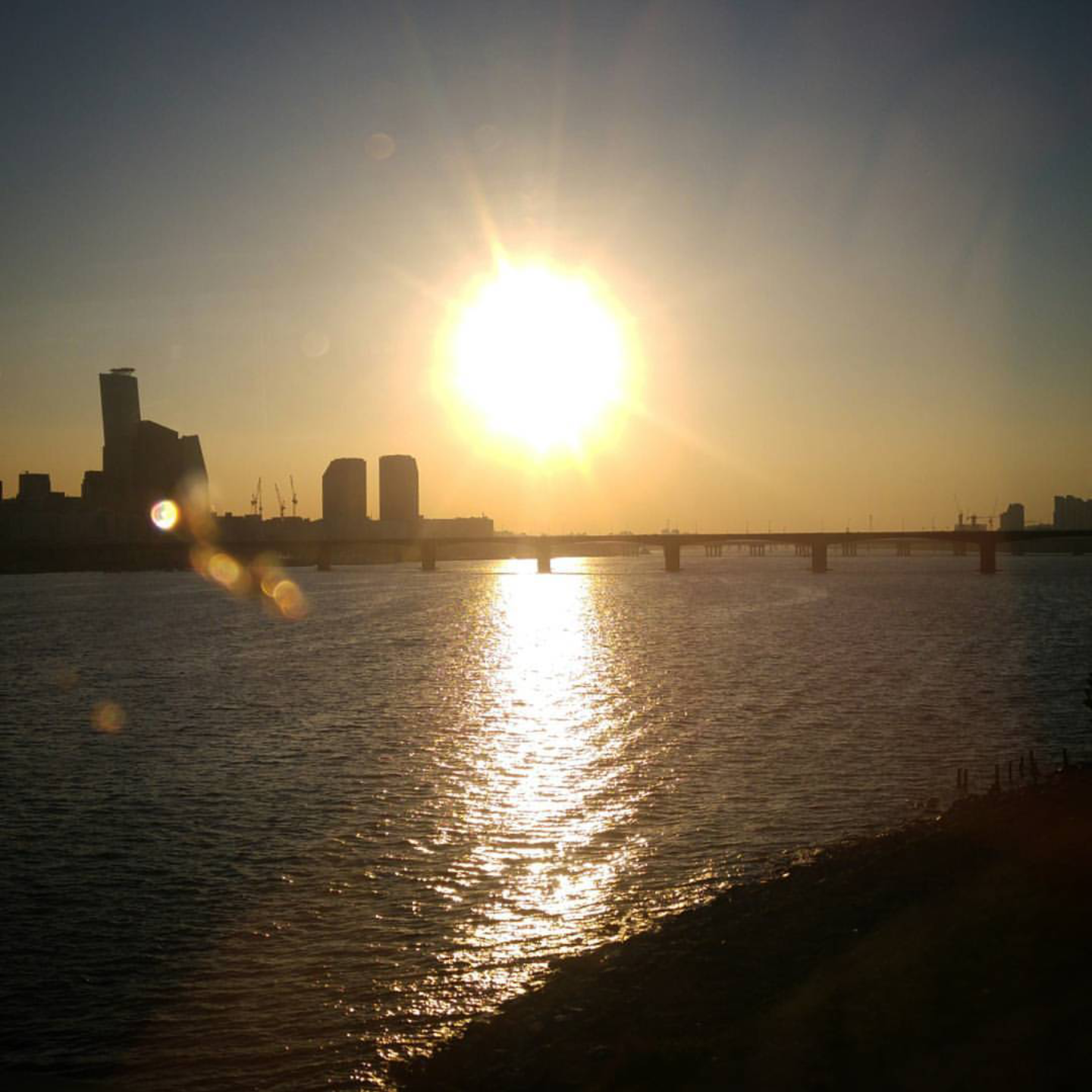 Sunset Over River, Seoul