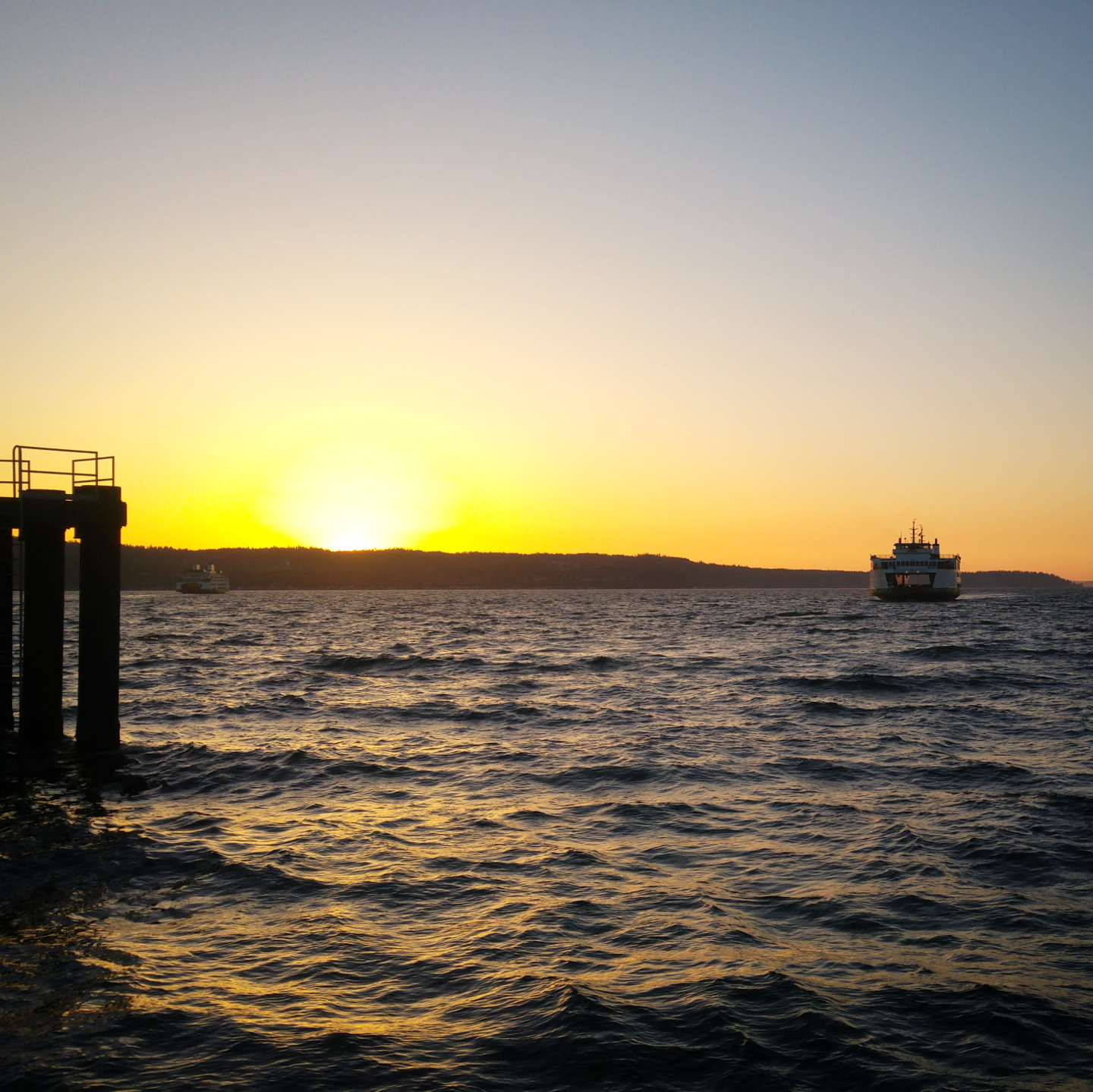 Sunset at Mukilteo Ferry Terminal